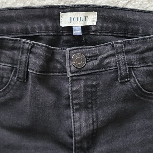 JOLT Black Stretch Denim Skinny Fit Jeans - Size 28 - Picture 5 of 7